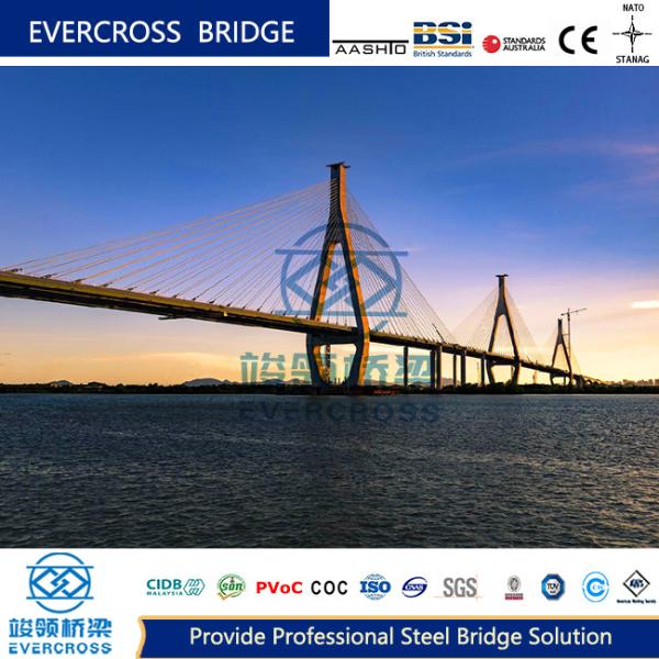 Quality Composite Bridge Cable Stayed Bridges High Strength Metal Truss Bridge for sale