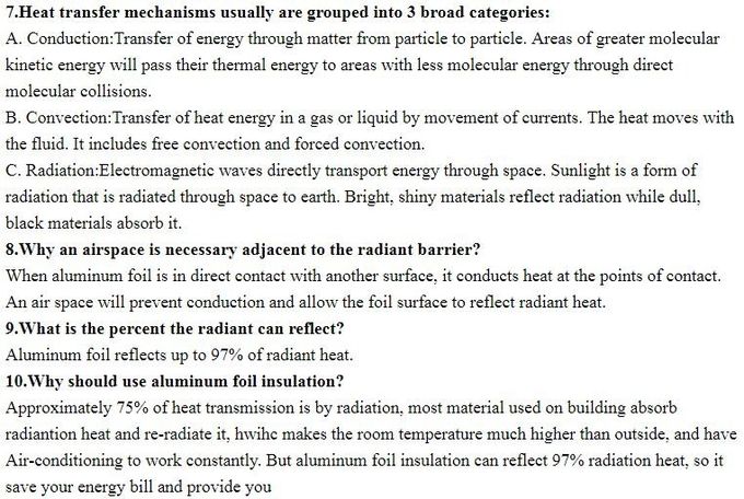 Fire-retardant Multi-Layer Thermal Reflective Attic Insulation,Multi layers aluminum foil insulations for roofing, wall