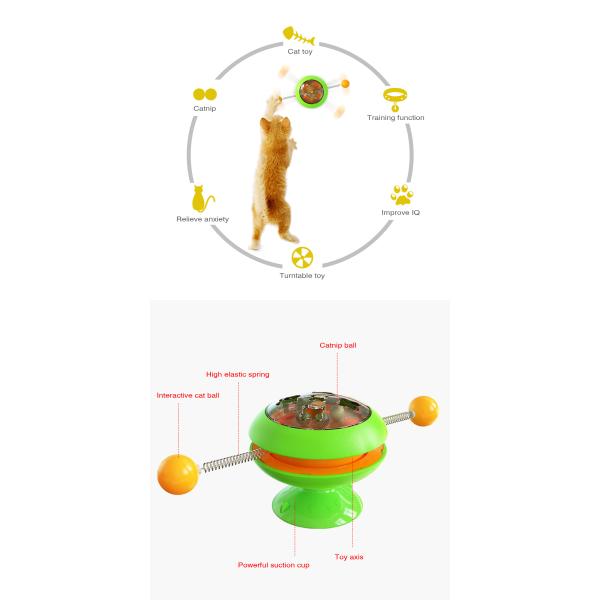 Training Function ABS Interactive Pet Toys Cat Spinning Toy Relieve Anxiety ODM