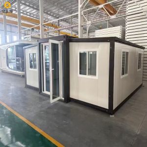 China Steel Prefab Expandable Container House with Glass Wool Wall Panels wholesale