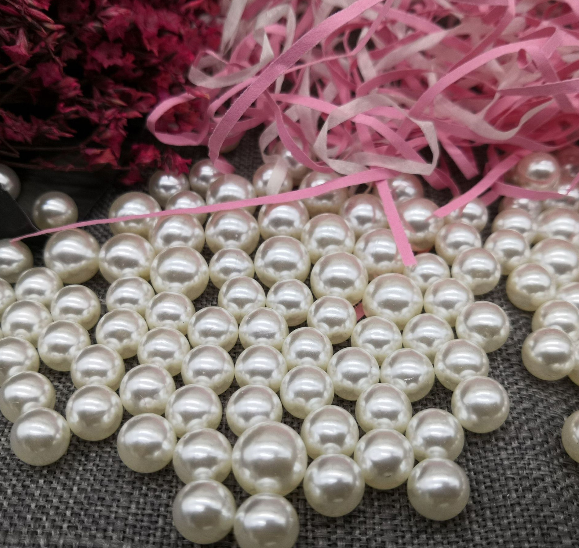 wholesale 4-16mm high quality ABS imitation pearl with hole raw white pearl DIY bag necklace accessories