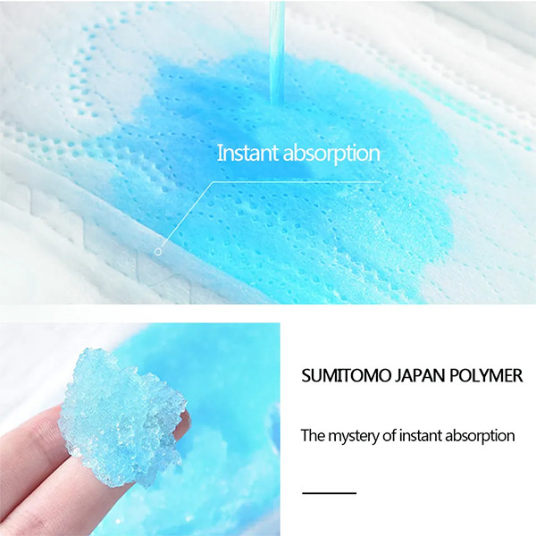 Unisoft Thin Sanitary Napkins Blue Core Customized Color For Women