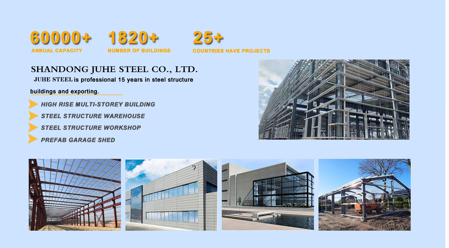 Steel Structure Workshop Warehouse Hangar House with Wide Span H Beam and I Beam Posts