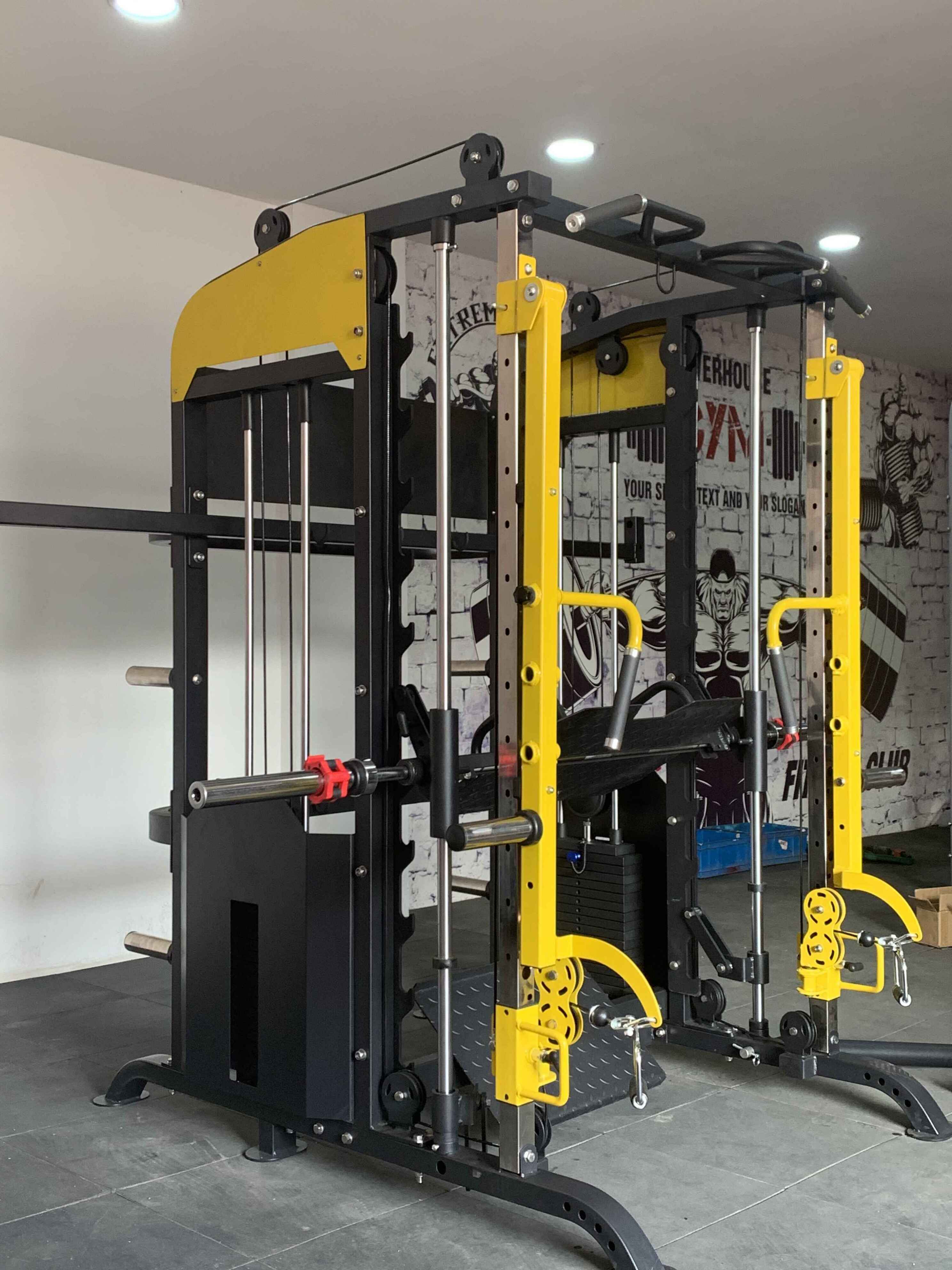 Black Home Commercial Use Multi Station Equipment Multi Function Gym