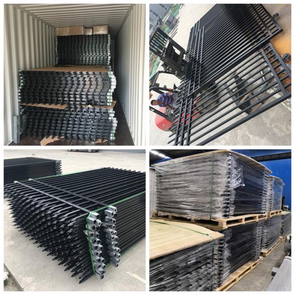 Heavy Duty Security Galvanized And Powder Coated Corten Steel Fence Panels Wrought Iron Design