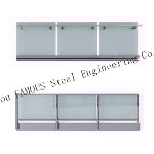 Balcony 40x40mm 2205 316L Handrail Glass Balustrade