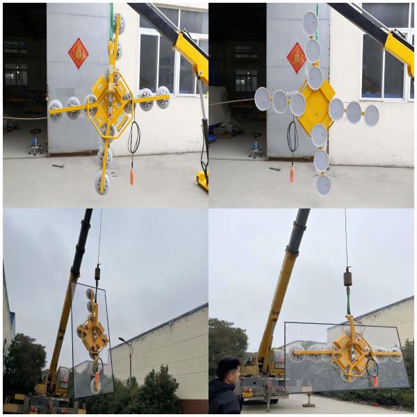 Electric rotation 360 degree Glass Vacuum Lifter For Glass Curtain Wall Installation