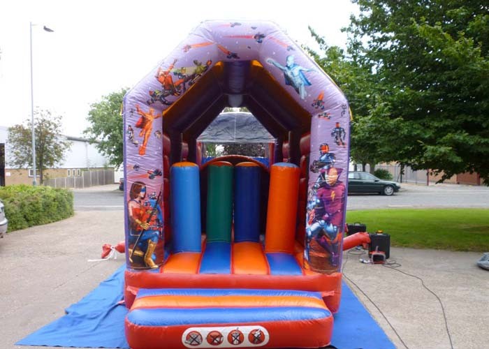 2 Part Assault Course Hero Inflatable Bouncy Obstacle Course Games Summer