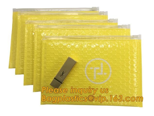 Flat Envelopes Zip lock Bubble Bag, Low Price Most Popular Bubble Slider Bag,Plastic PE Material Mailer Slider Air Ziplo