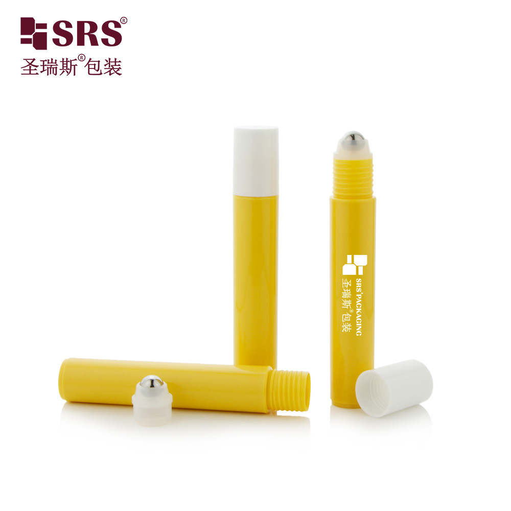 RPP-15ML Round Plastic Injection Custom Color PCR PP Recycled Roller Ball Bottle Massage Eye Serum