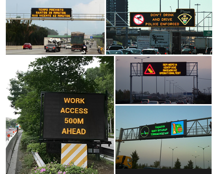 High Brightness VMS LED Display with 16mm Pixel Pitch and 3906 dot/m2 Density for Road Safety
