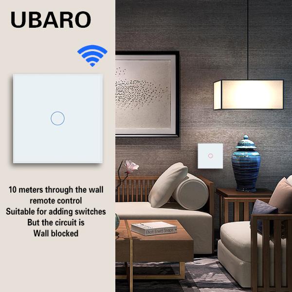1 Gang Wireless Remote Switch 433rf Wall Control Wifi Wall Switch Live Wire Control With Led Indicator