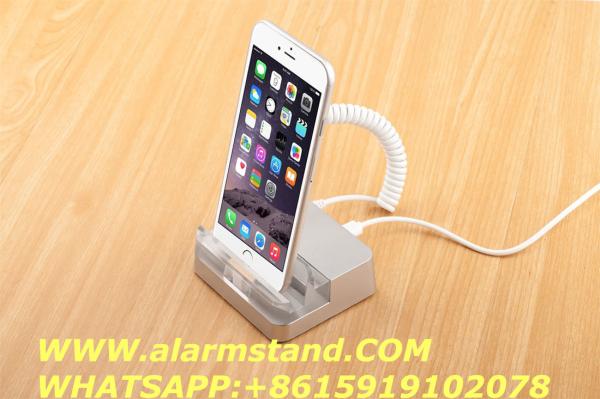 Quality COMER acrylic base Price tag label security alarm holder with Cell phone display stands for sale