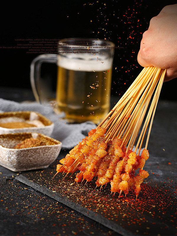 40cm Long Barbecue Bamboo Sticks Large BBQ Bamboo Skewers