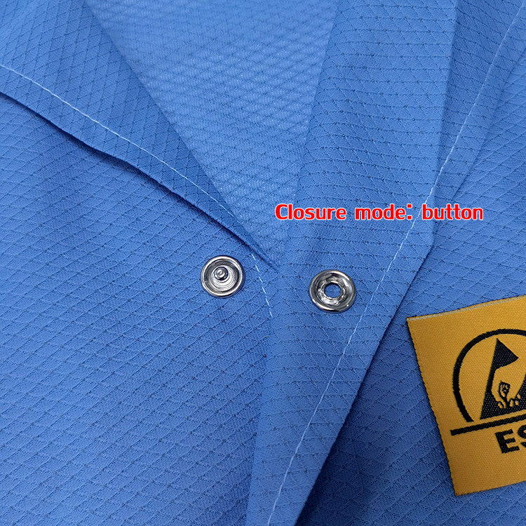 96% Polyester 4% Carbon ESD Antistatic 3mm Diamond Coat Comfortable Clothe