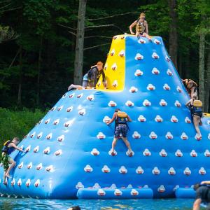 China Giant Inflatable Floating Iceberg , Water Climbing Wall For Ocean wholesale