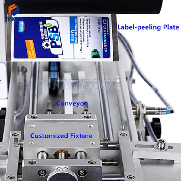 Food Can Label Applicator with Semi Automatic Round Flat Bottle Labeling Capability