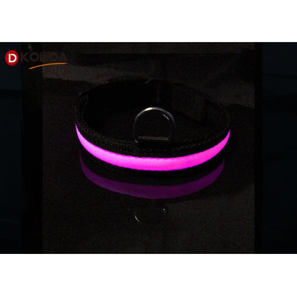 Flashing Nylon LED Dog Collar Luminous Safety Adjustable Glowing Collars