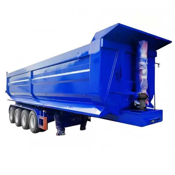 CIMC 4 Axle 60 Tons Hydraulic Dump Tipping Trailers Farm Full Type Rear Tipper Truck Trailer