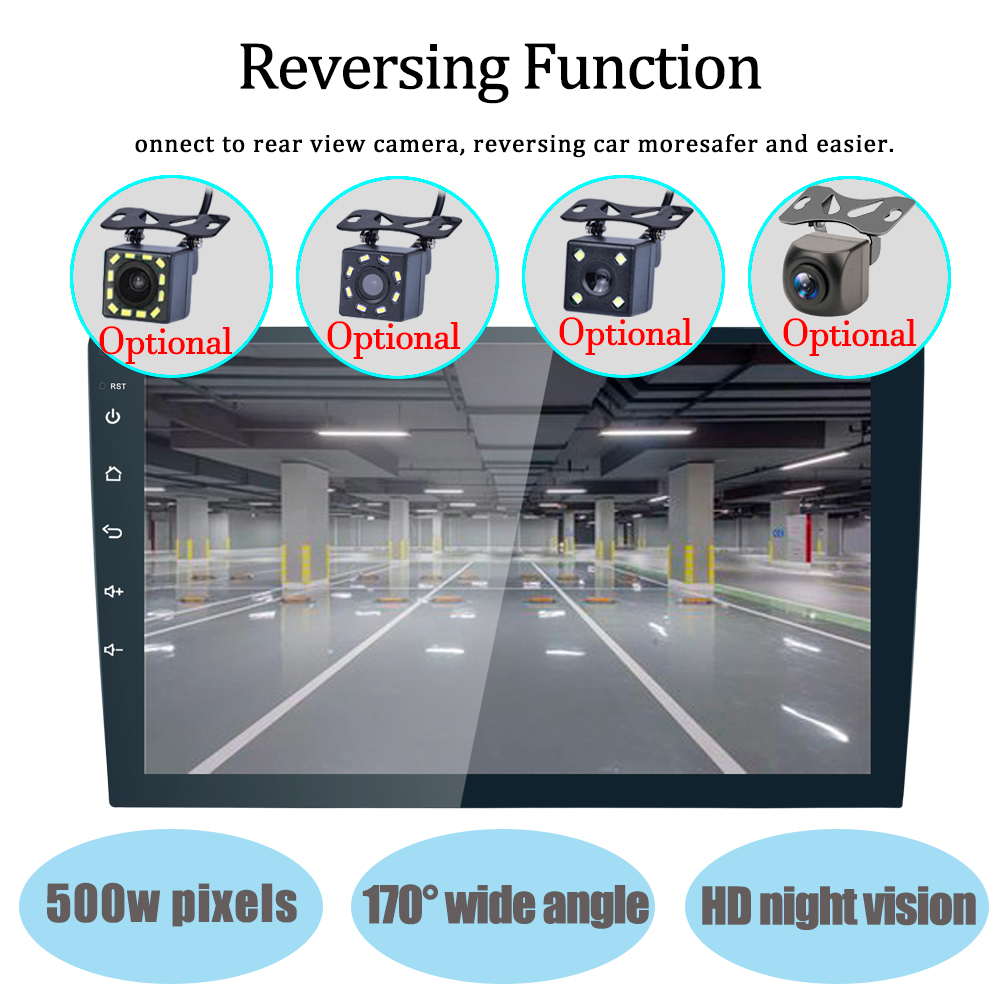 Universal Radio Stereo Audio Head Unit 9 Inch 2 Din Double Din Car DVD Player with Bluetooth