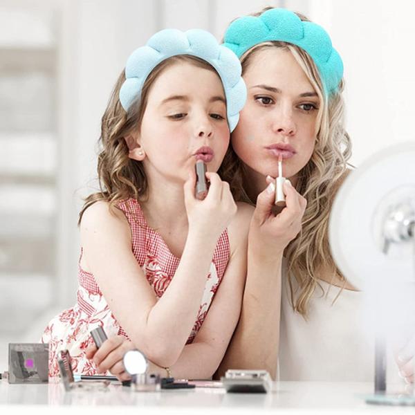 Spa Headband for Women Sponge Puffy Makeup Headband Spa Headband Terry Towel Cloth Fabric Head Band Yoga Washing Face