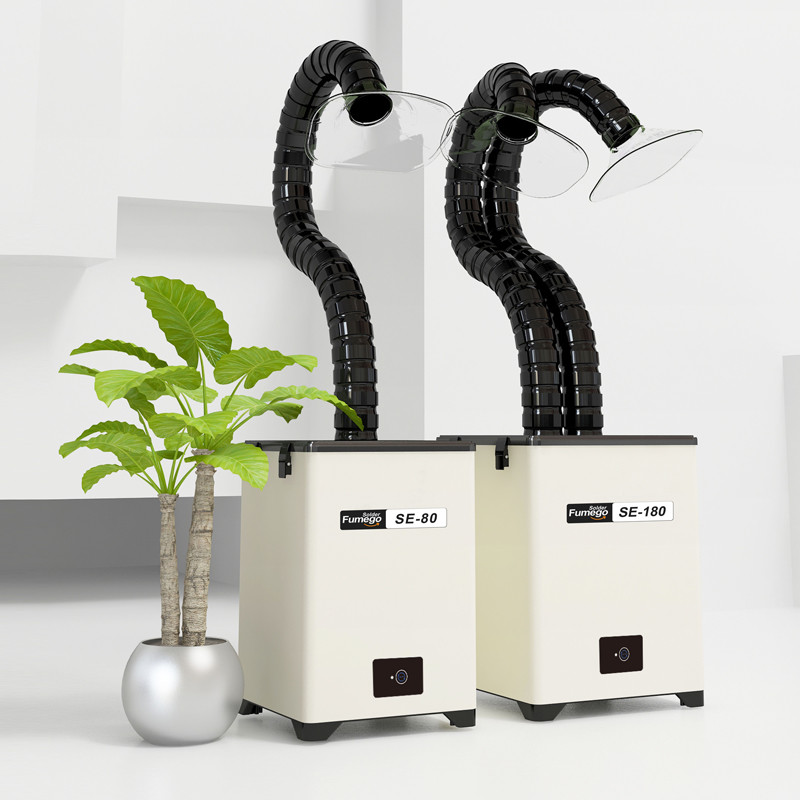 Solder Fume Extraction for absorb the manual soldering fumes, soldering robot fumes