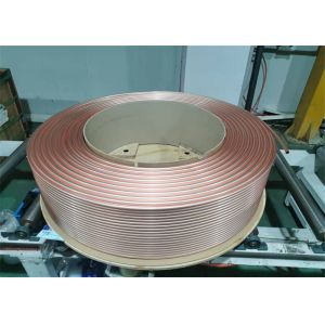 LWC Level Wound Copper Tube , EN12735 Refrigerator Copper Coil