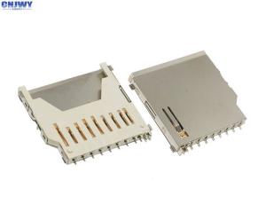 China Gold Plated Micro Sd Card Holder , Full Copper Long Sd Memory Card Connector on sale