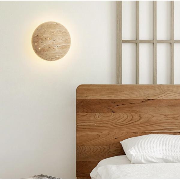 Yellow travertine wall lamp bedroom for home decorator interior stone wall lamp