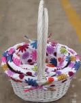 wicker picnic basket round shape square shape with handle customize dimension