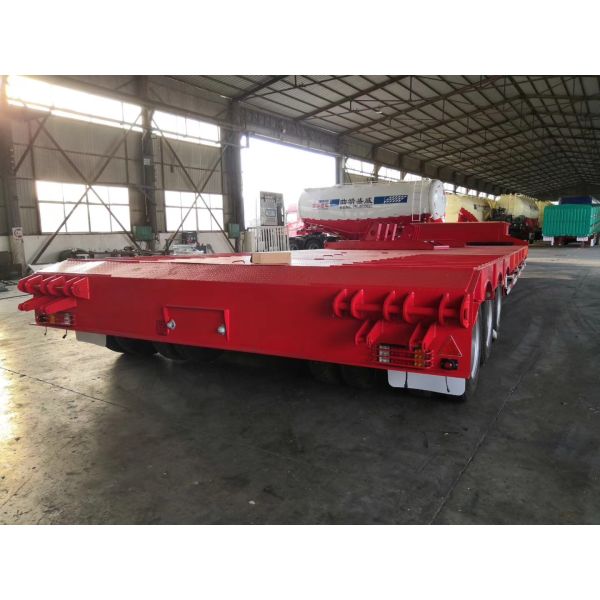 High-Efficiency 3-Axle Lowboy: 11.5m Length, 80T Capacity for Construction Machinery
