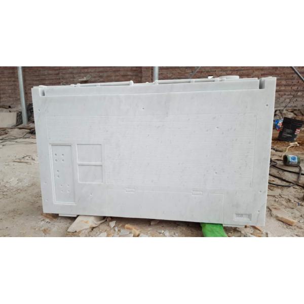 White marble boombox sculpture,Customized marble sculpture for exhibition,China stone carving Sculpture supplier