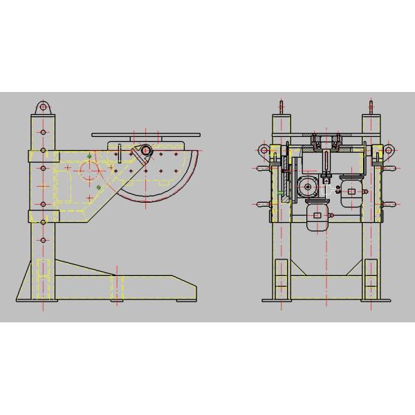 Elevation Type Turnover Tilt Turntable With Chuck Automatic Welding Positioner