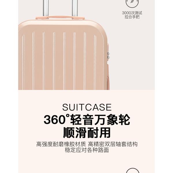777 Pastel-Colored Suitcase with Multi-Directional Wheels Lightweight Pink Carry-On with Retractable Handle Combination Lock Travel Suitcase Trending