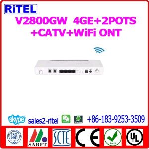 China V2800GW 4GE+2POTS+CATV+WiFi GPON ONT wholesale
