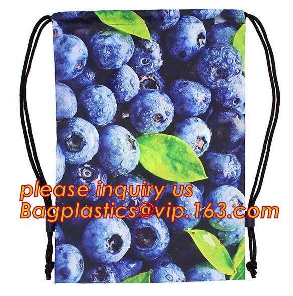 Cheap Digital Printing 100D Polyester Bag 30x45cm Any Logo Custom Drawstring Backpack,Waterpoof Most Popular Hot sale Pr