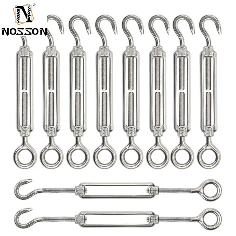 316 Stainless Steel Frame Type Eye Hook Turnbuckle for Heavy Duty Wire Rope Tensioning and Durability in Mining Industry