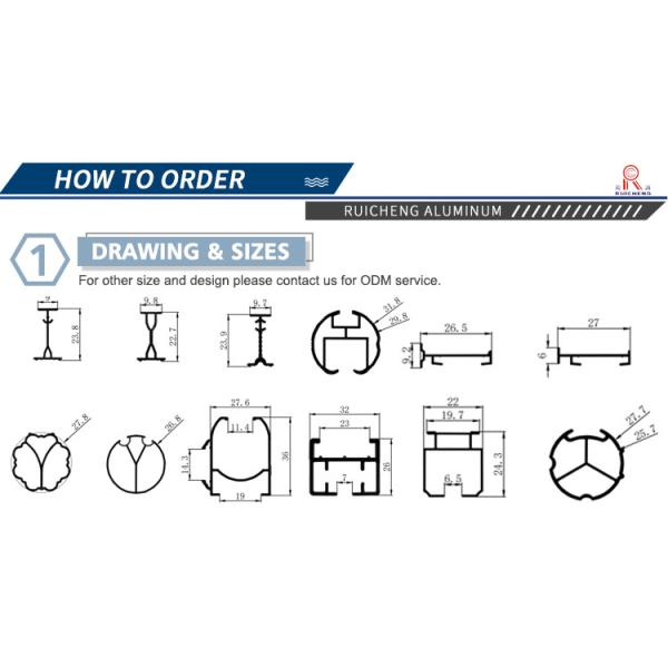Anodizing Aluminum Curtain Wall System , 10mm Ceiling Mounted Curtain Track