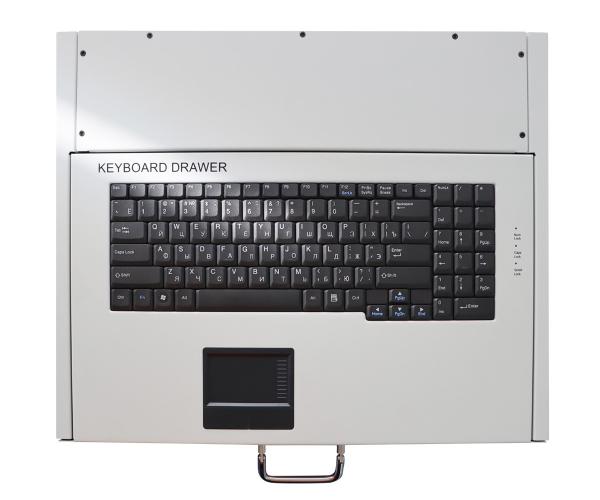 Quality 1U Rack Mount Keyboard Drawer With Touchpad Industrial Keyboard for sale