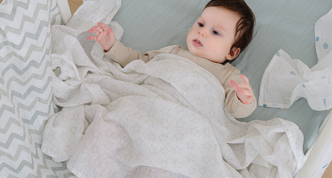 4-Piece Muslin Swaddle Blankets, Receiving Baby Blanket for Newborns