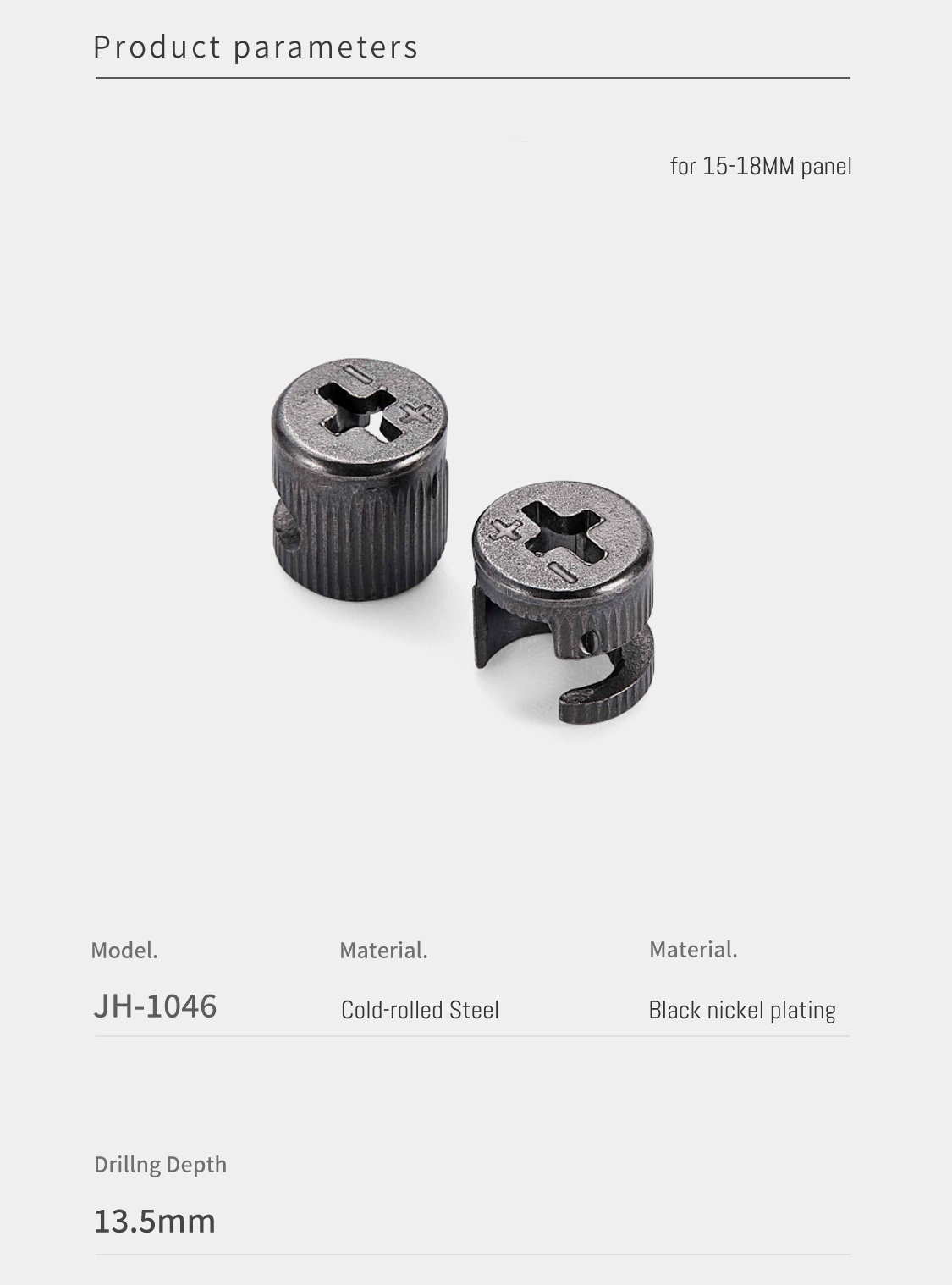 furniture connector cam fitting