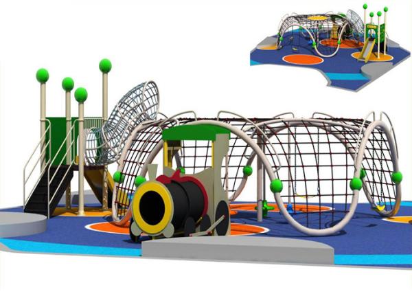 Quality Large Playground Climbing Net Frame 6 Strand Steel Rope Spider Web Kid Play Site for sale
