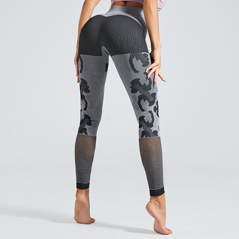 2019 Yoga wear girls Leopard Grain Seanmless Mesh Woman Fitness Yoga Leggings Or Top