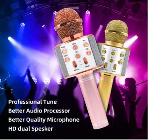 Bluetooth 4.0 Sound Recording Microphone 1800mAh Handheld Live Streaming Player Mic