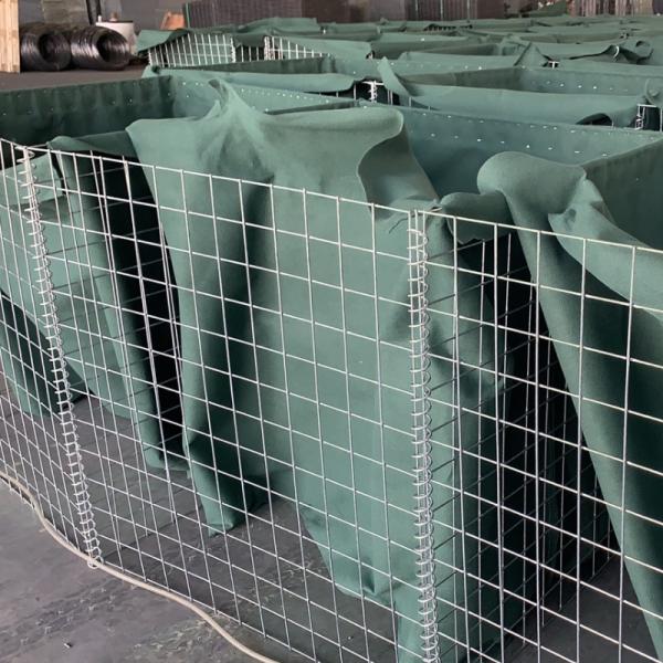 Impregnable Hesco Sand Barrier Galvanized Military Fortification
