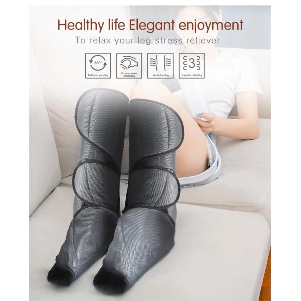 21W Electric Heating Air Compression Leg Massager Foot Leg Blood Circulation