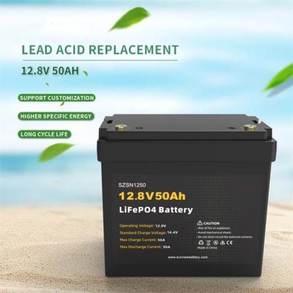 Quality Deep Cycle Lead Acid Replacement Battery LiFePo4 12V 50AH Energy Storage Battery for sale