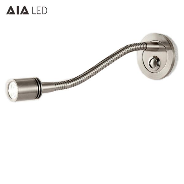 Recessed mounted flexible bed wall light 3W Inside bedsdie reading wall light for villa decoration