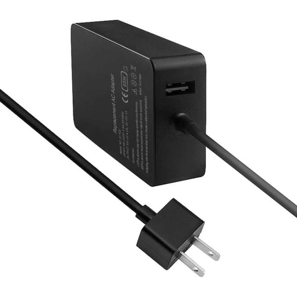 Black Microsoft Surface 65w Power Supply Adapter Book Charger
