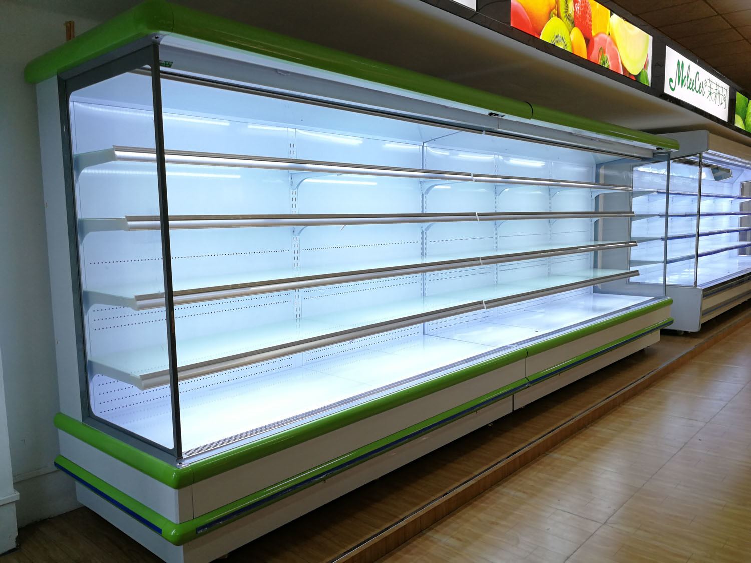 Embraco Compressor Multideck Open Cooler For Hypermarket / Restaurant